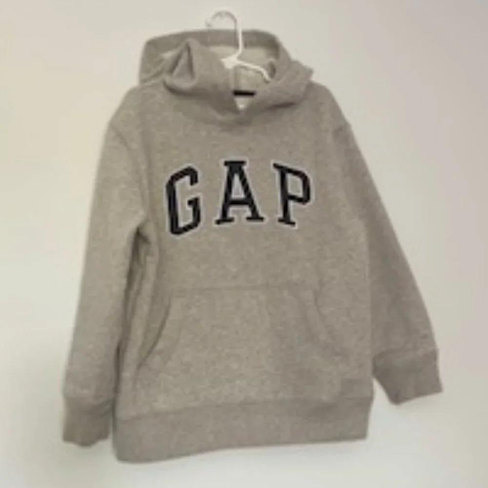 Kids GAP Vintage Soft Logo Hoodie Pull Over | Gray Heather | Size S (6–7)